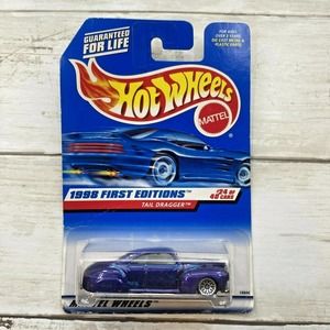 Hot Wheels 1998 First Edition Tail Dragger Purple #659 New